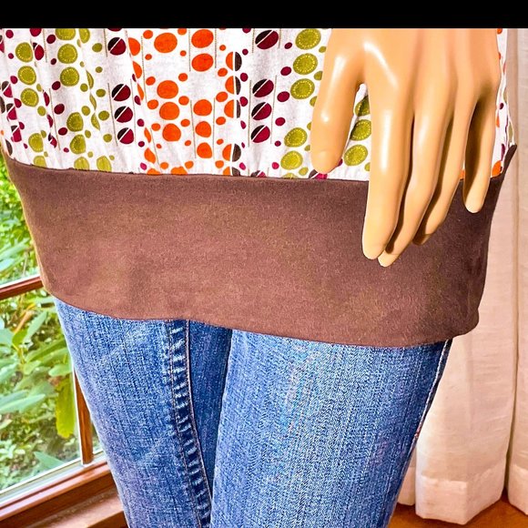 ▪️FANG▪️ Vtg-Style Op Art Keyhole Back Tunic Top - Picture 5 of 8